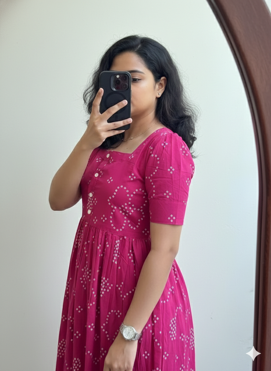 Women Floral Print Fit & Flare Maxi Dress