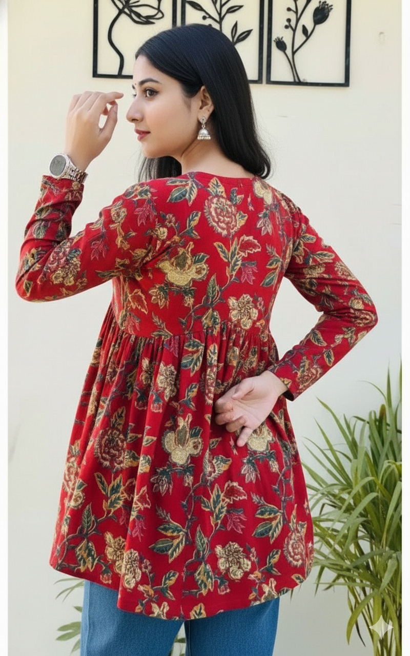 Floral Print Pink Top