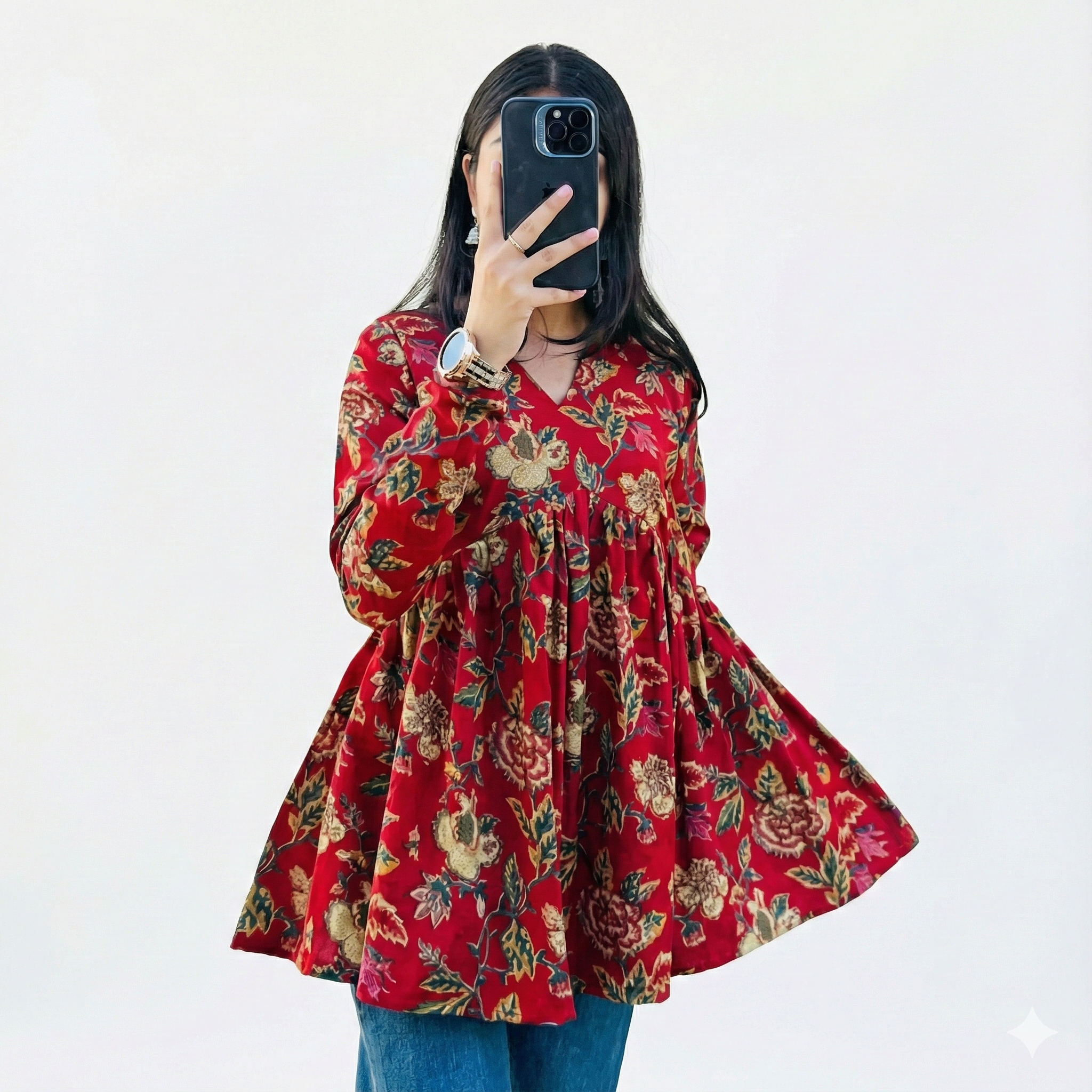 Floral Print Pink Top